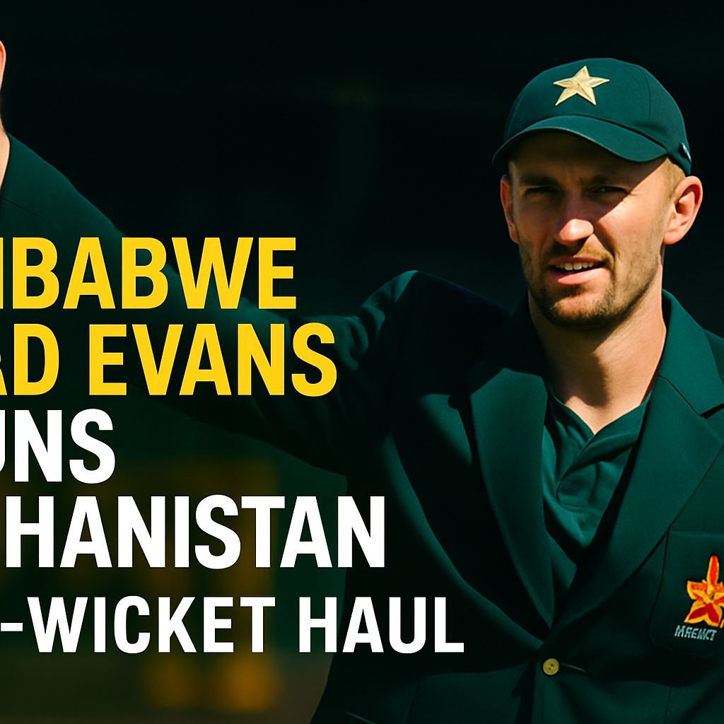 Zimbabwe Pacer Brad Evans Stuns Afghanistan With Historic Five-Wicket Haul