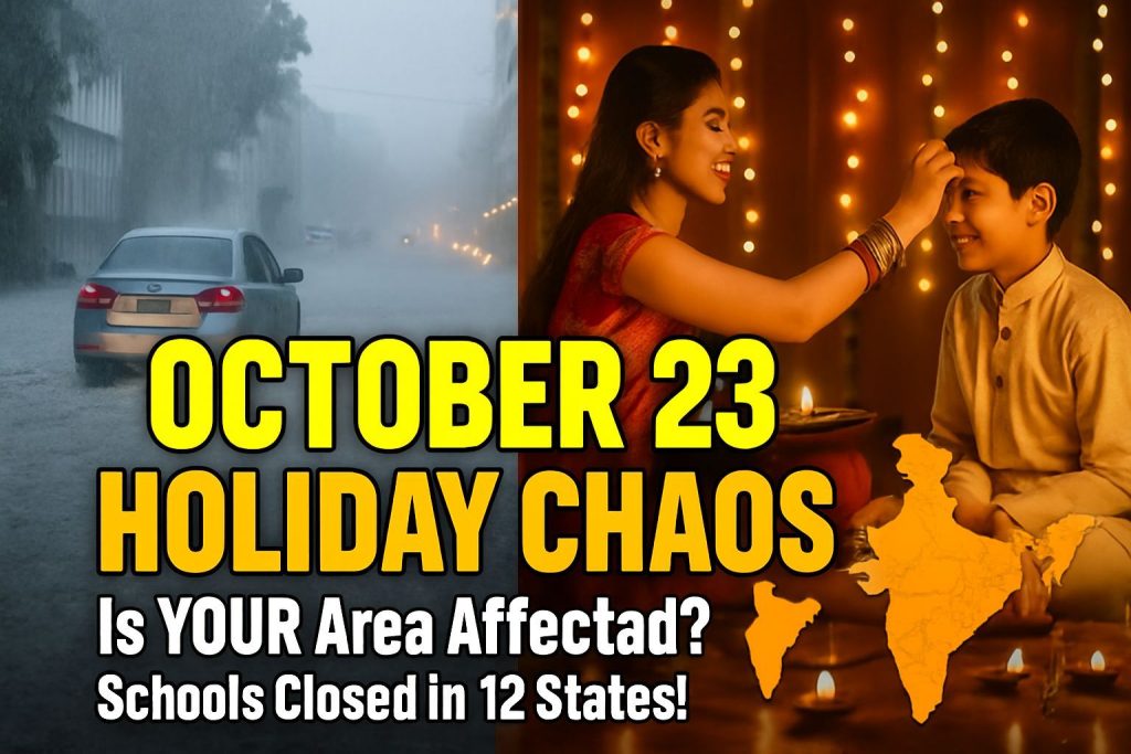 Schools Shut, Banks Closed: October 23 Holiday Chaos Hits These States!