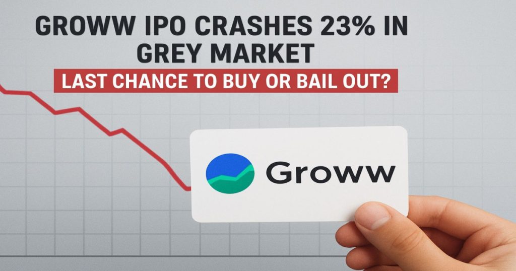Groww IPO Crashes 23% in Grey Market - Last Chance to Buy or Bail Out?